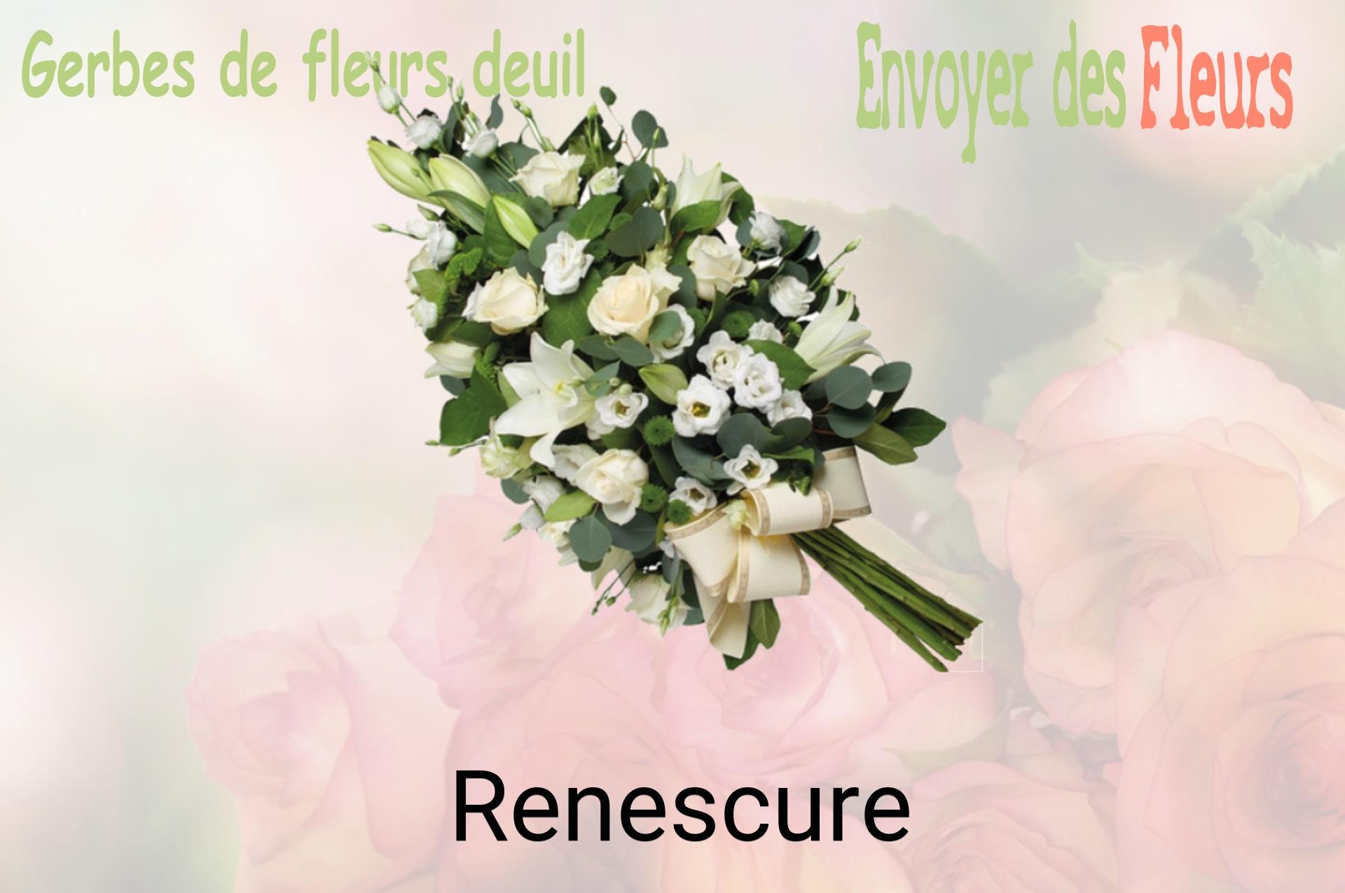 Gerbe de fleurs de deuil livrée à Renescure